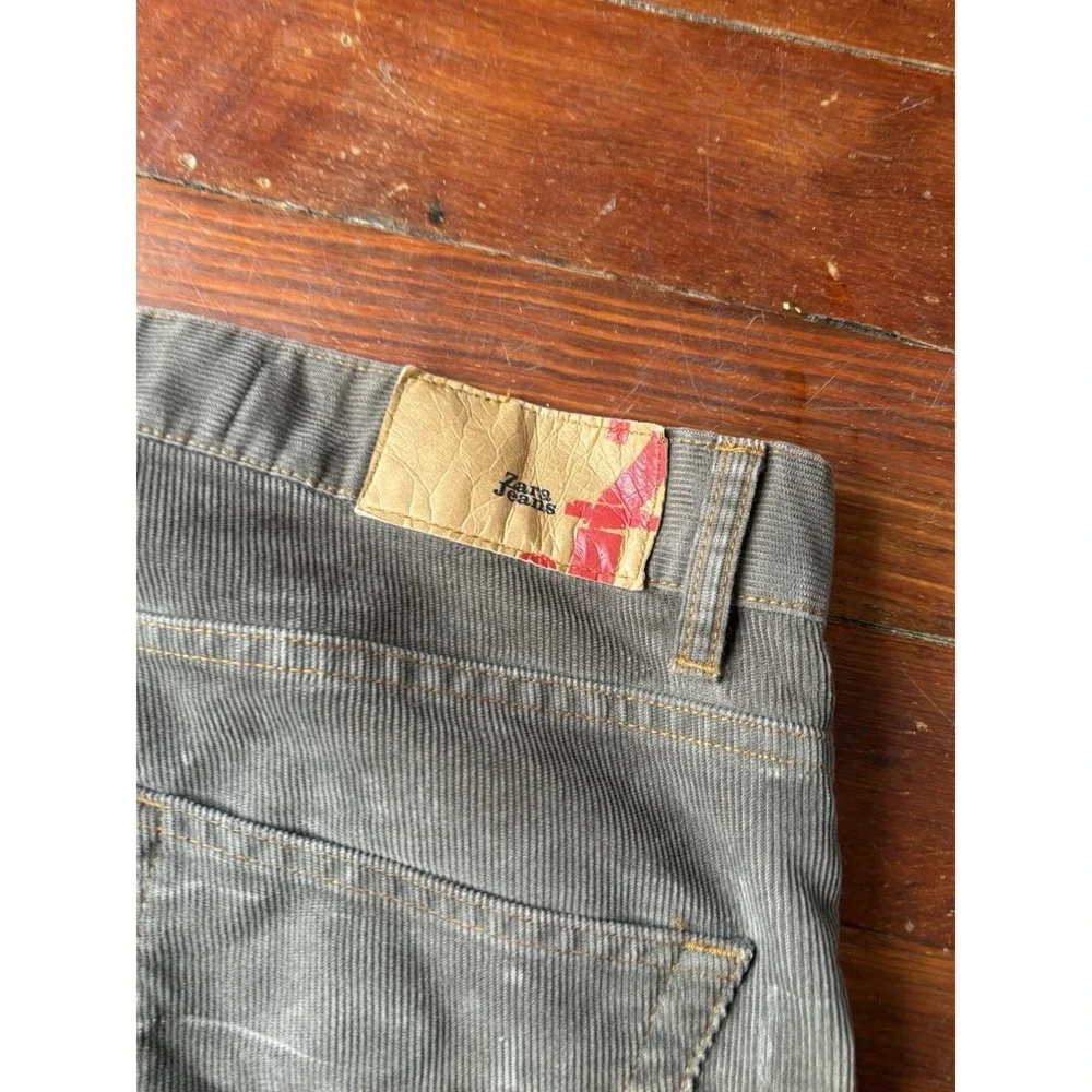 Zara Men's Pants Corduroy‎ Bootcut Gray Vintage Size 34x33